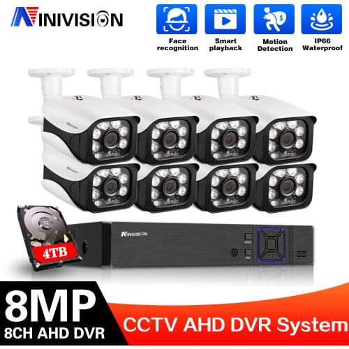 HD 2.0MP CCTV System 3000TVL 8CH AHD Security 1080P Video Night Vision Home Surveillance Security Cameras System With 1TB HDD