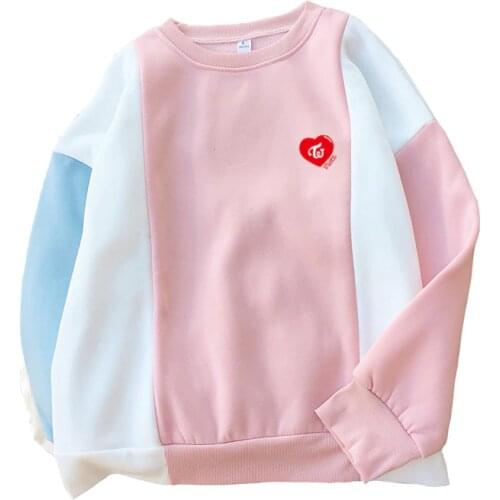 KPOP TWICE Album What is Love Concert Momo Mina Sana TZUYU Hoodies Hip Hop Hooded Long Sleeve Tops Pullovers Sweatshirts