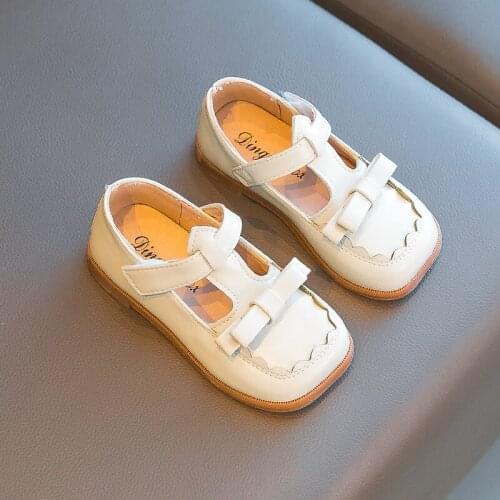 2021 New Spring Fashion Bow Baby Shoes Dress Girl Flat Leather Shoes Children Casual Shoes For Toddler Kids 1 2 3 4 5 6 Years