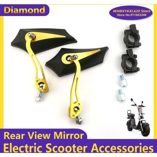 Diamon Universial Rear View Mirror with Mirror Base Reflector Hand Mirror Reverse Mirror for Citycoco Modified Accessories Parts