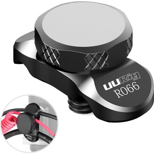 UURig R066 Universal 1/4 Inch Screw Microphone Cable Holder Lock Metal Clip Camera Cage Cable Clamp for 3mm-6mm Diameter Cables