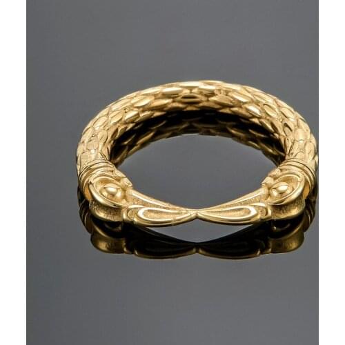 Vintage Double Crow Skull Couple Ring Fashion Dragon Scale Stainless Steel Viking Nordic Mens Ring Punk Biker Jewelry Wholesale