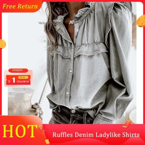 Young17 Womens Denim Shirts