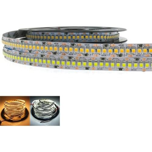 1m 2m 3m 4m 5m/lot 2835 SMD 1200LED Strip 3528 tape DC12V ip20 Non waterproof Flexible Light 240leds/m White Warm White fita de