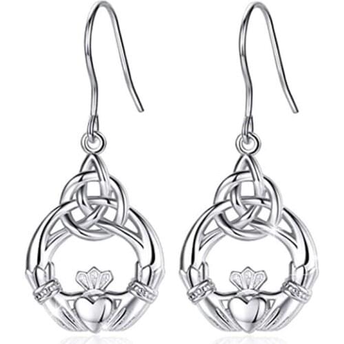 2021 NEW Trend Knot Love Heart Earrings for Women Fashion Gothic Wicca Viking Dangle Earstuds Fashion Boho Cool Amulet Jewelry