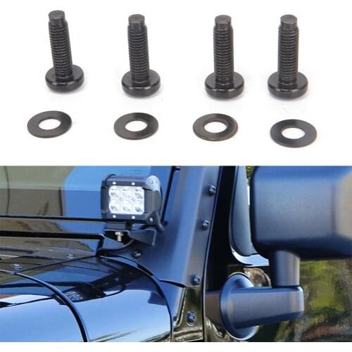 4-Set Car WindShield Frame & Hinge Torx Screws w/ Washers 06508953AA For Jeep Wrangler JK Accessories 2007-2017