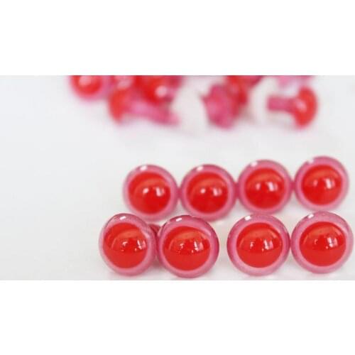 500pcs/lot---12mm round red pink safety eyes+ washer for diy puppet plush doll
