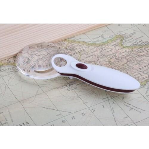 8 Times White LED Handheld ABS Magnifier Pocket Magnifying Glass for Old Man 8X Reading Glass Childrens Toy Insects Observer