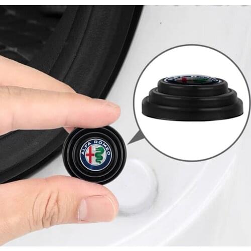 4PCS Car Shock Absorbing Soundproof Gasket For Alfa Romeo Giulietta MITO 159 147 156 Giulia Stelvio 4C Auto Tuning Accessories