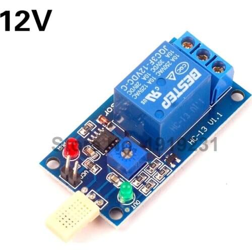 White Humidity Sensor Head 12V Relay Module Switch Humidity Switch Module