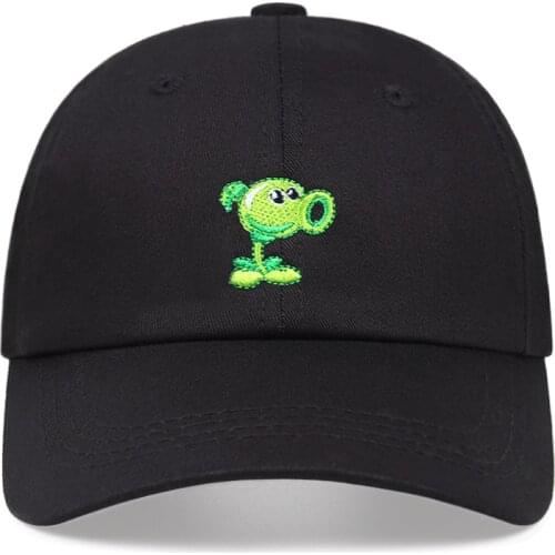 100% Cotton Peashooter Baseball Cap Snapback Women Men Embroidery Anime Dad Hat Four Seasons Outdoor Sun Cap