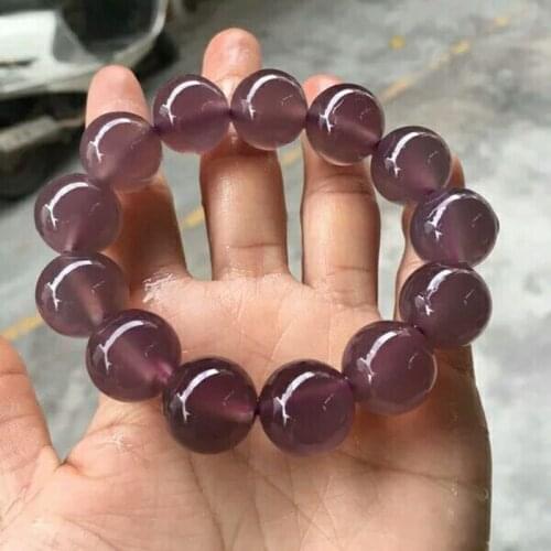 Natural purple agate beads bracelet handcarved jade bangle real jade bracelets natural jade stone for women men