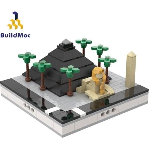 BuildMoc City Series Luxor Hotel Modular City Las Vegas Building Blocks City Street View Model Bricks Toys For Children Gifts