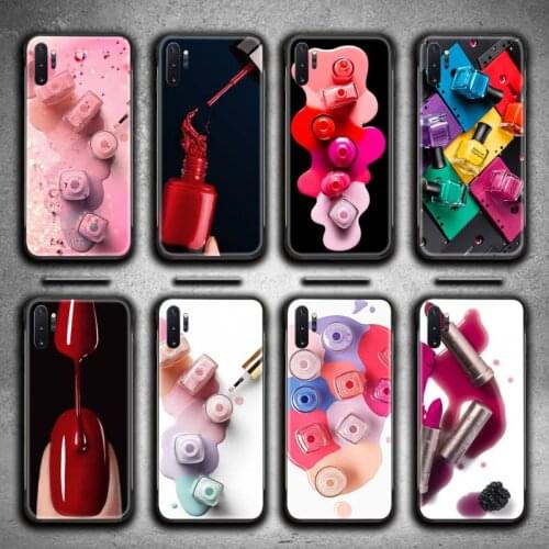 Art Multicolored Nail Polish Bottle Set Phone Case For Samsung Galaxy Note20 ultra 7 8 9 10 Plus lite M51 M21 M31S J8 2018 Prime