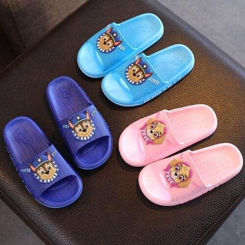 Paw Patrolha Childrens Indoor Home Soft Slippers Boys Girls Baby Bathroom Non-slip Slippers Fashion Casual Sandals Kids Toys