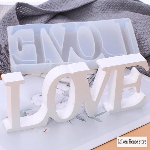 DIY Silicone Mold "LOVE" Mold Home Decorations for Valentines Day Wedding Party Decor Accessories 2020 New Arrival Mold