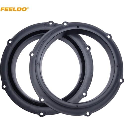 FEELDO 1pair 6.5 Inch Speaker Spacer Horn Pad Mounts Adapter For Volkswagen Magoton For Skoda Mat Solid Adapter #HQ5524