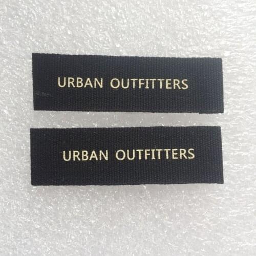 Customized printed black cotton label for baby clothes ,very soft labels