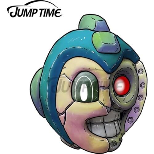JumpTime 13 x 11cm Retro Mega Video Game Robot Man Polymer Clay Mad Ball Car Bumper Window Stickers Vinyl Decal Anime Waterproof