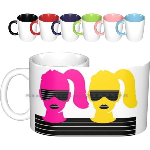 Retro Girl-001 Ceramic Mugs Coffee Cups Milk Tea Mug Ponytail Girls Retro 80 S Fashion Creative Trending Vintage Gift Bottle Cup