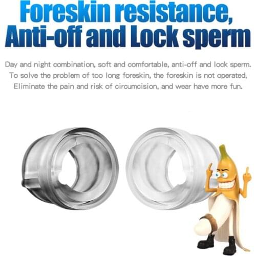 Cock ring penis ring 2PcsMale Foreskin Resistance Complex Ring Sex Time Delay Lock Phimosis Penis Ring dropshipping