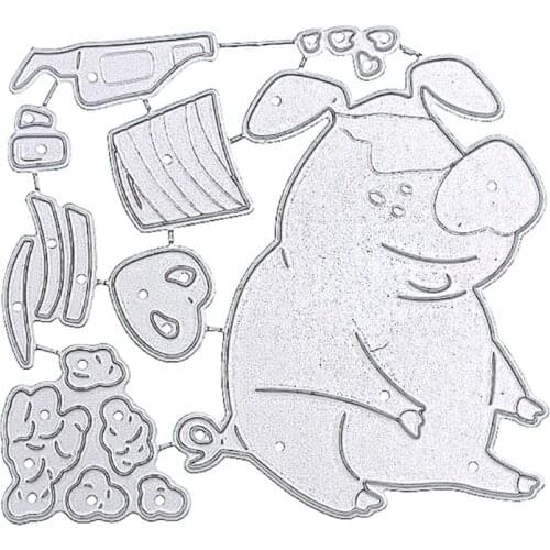 Piggy Metal Cutting Dies Stencil DIY Scrapbooking Album Paper Card Template Mold Embossing Decoration