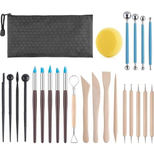 25pcs polymer clay tools Clay Sculpting Kit Sculpt Smoothing Wax Carving Pottery Ceramic Shapers Modeling Carved Tool Perfect