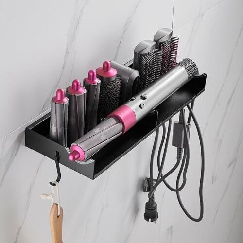 Stainless Steel Wall-Mounted Storage Racks for Dyson Supersonic Hair Dryer Holder Bathroom Storage Rack Blower Stand Shelf