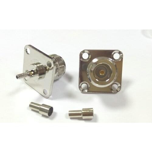 N Jack Female 4-hole panel mount Crimp for RG316 RG174 LMR100 Cable New