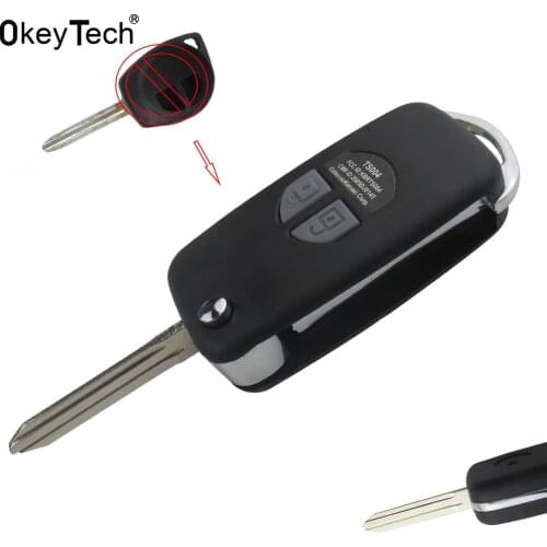 OkeyTech Replacement Car Remote Car Key Shell Case For SUZUKI SX4 Swift Vitara Liana Jimny Aerio HU133R Uncut blade Upgrade Key