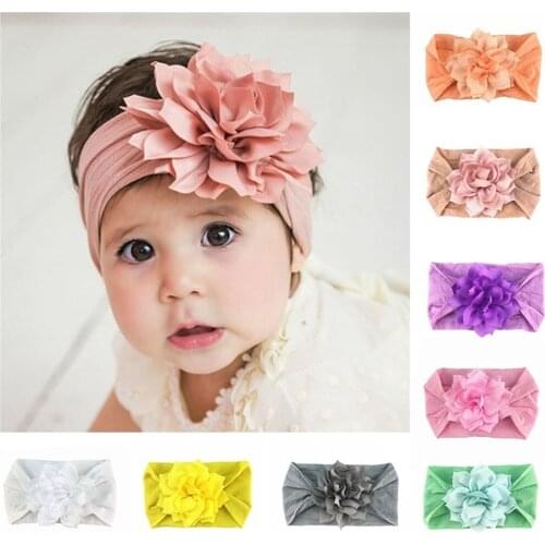 Lovely Baby Headband Turban Flower Newborn Baby Girl Headbands Elastic Kids Toddler Hair Band hairband Baby Hair Accessories