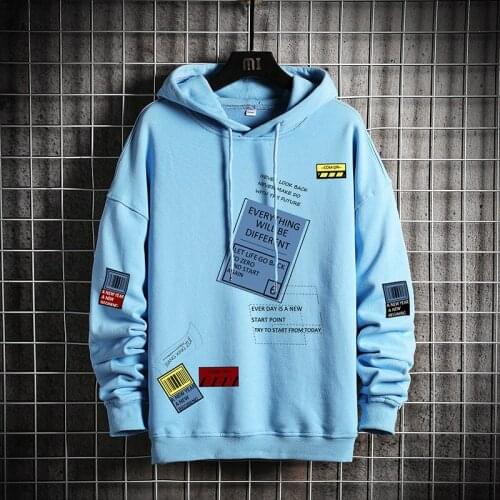 Patchwork Pullover Harajuku Hoodies Men Letter Print Hooded Casual Oversized Hoodie Men Spring and Autumn HIP HOP Streetwear