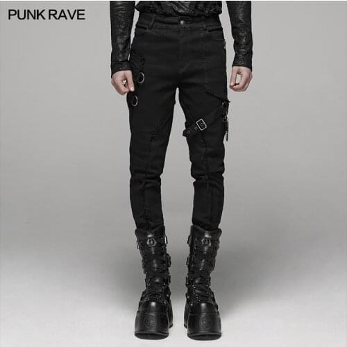 Мужские джинсы PUNK RAVE China At AliExpress