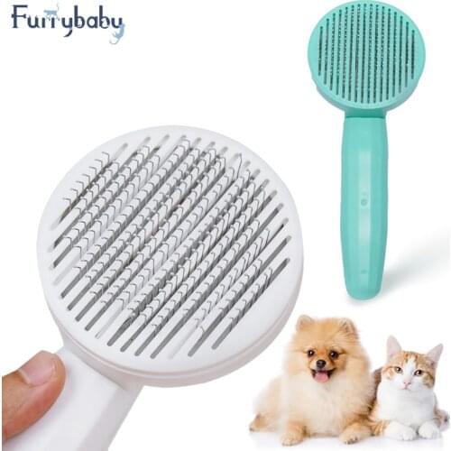 Dog Hair Removal Comb Grooming Cats Comb Pet Products Cat Flea Comb Pet Comb for Dogs Grooming Toll Automatic Hair Brush Trimmer