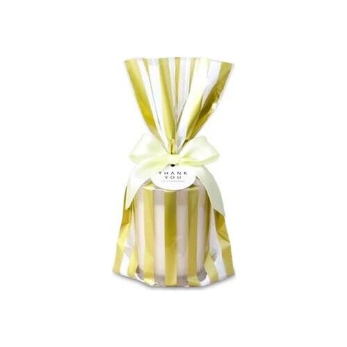 Luxury gold stamp polka dot striped cookie bag candy packing bag biscuit dessert bags party gift wrapping bags favor supply