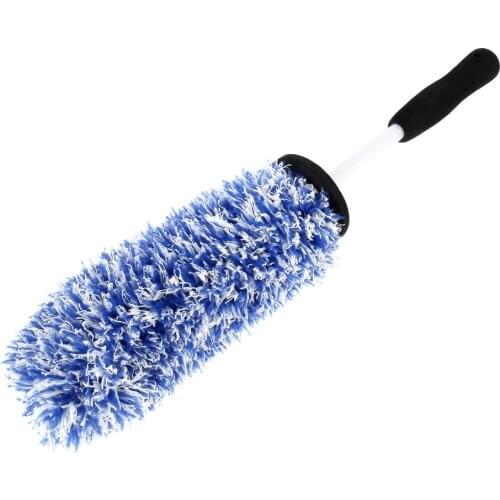Car Wheel Cleaning Tire Brush Microfiber Car Long Reach Wheel Rim Detailing Brush Non Scratch Motorbike Rim Care Washing Tool