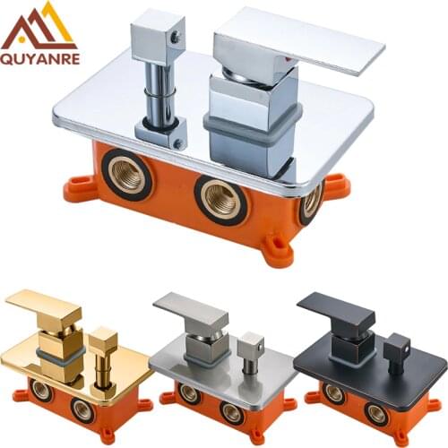 Embedded Box Conceal Shower Mixering Valve Shower Faucet Hot Cold Water Mixer Tap 1/2/3 Way Shower Faucet Cartridge Mixer Valve