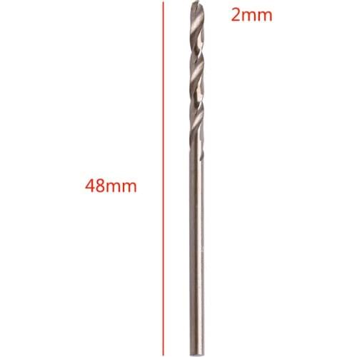 10Pcs Durable 2mm M35 Triangle Shank HSS-Co Cobalt Twist Drill Spiral Drill Bit C5AC