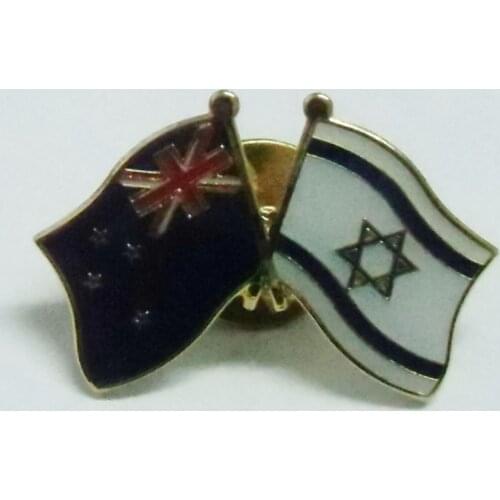 Customized metal enamel lapel pin flag pin Badges of cooperation between the two countries