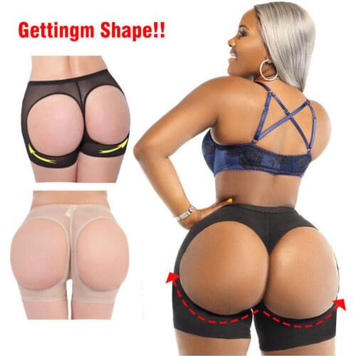 Ladies Butt Lifter Shaper Tummy Control Panties Buttocks Open Instan Boyshorts