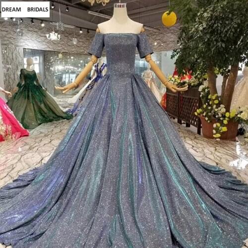 Two Colors Customized Sequined Fabric Quinceanera Dresses 2019 Ruched Pleat Vestidos De 15 Anos Vestidos With Train