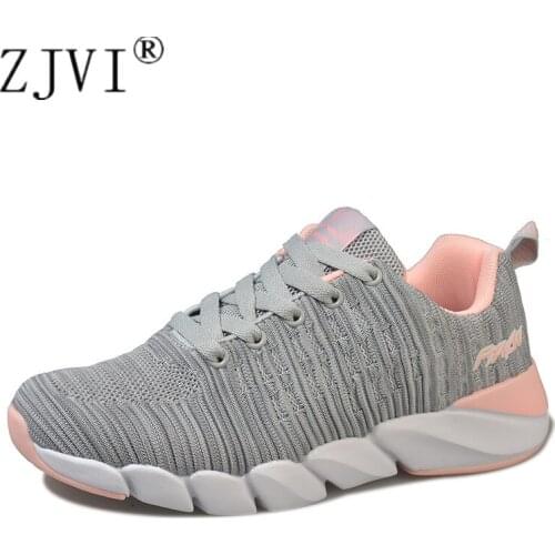 ZJVI 2020 New Woman Fashion Casual Shoes For Women Sneakers Spring Autumn Lace Up Summer Platform Mesh Fashion Flats Ladies