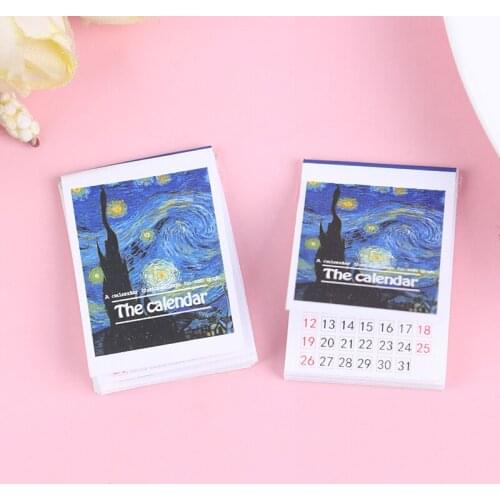 1:12 Dollhouse Miniatures Calendar Furniture Decoration Doll House Decoration Toy Accessories For Childrens New Year Gift