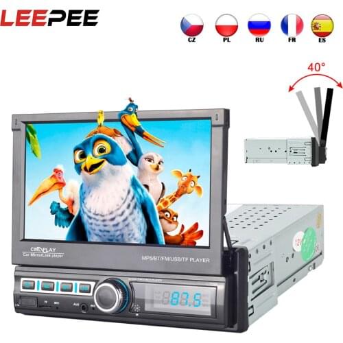 7'' Touch Screen CML-Player 1 DIN Car Autoradio Automatic Telescopic MP5 Bluetooth FM AUX Radio Stereo Car Mirror Link Player