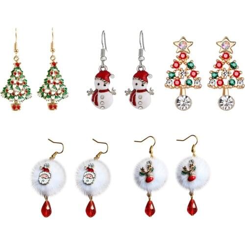 1 Pair Christmas Drop Earrings Holiday Jewelry Gifts for Womens Girls Thanksgiving Xmas Jewelry Dangle Earrings