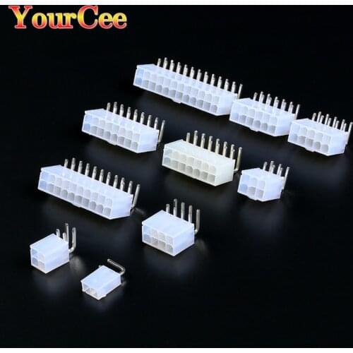 10pcs 5557 4.2mm Automotive wiring connector right angle female 1-12 pin for PC/computer graphics card on board 3 pin connector