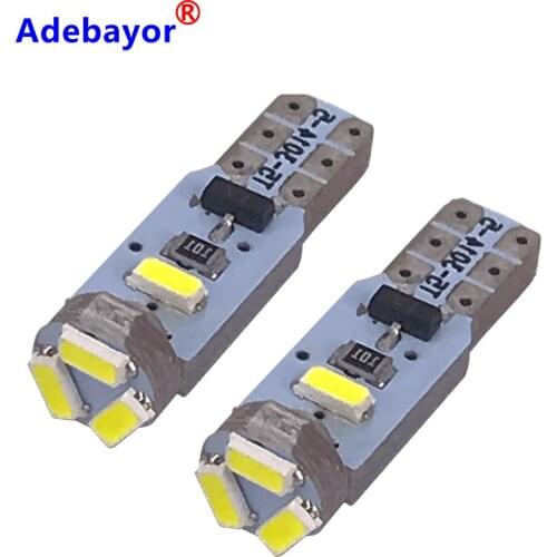 10Pcs Hot Sale T5 LED W1.2W 5 SMD Car Auto DC 12V 3014 Bulbs with Wedge Base for T5 Dashboard Light ( T5 Gauge bulbs)