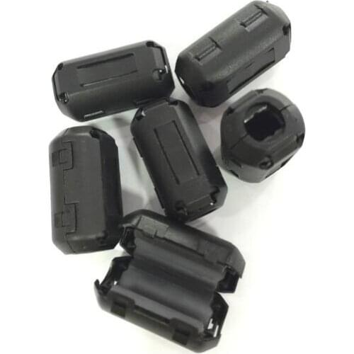 10PCS UF70B 5-8mm Cable Clip On EMI RFI Noise Ferrite Core Suppressor Filter 7mm Inner Diameter Black