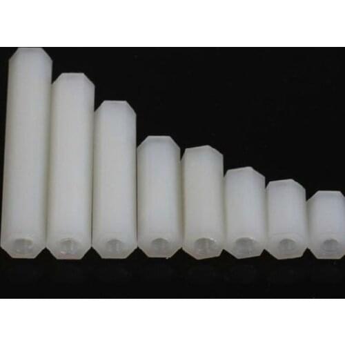 1000 pcs M3*25 Nylon Standoff Spacer Both Threaded Nylon Hexagon Spacer Nylon hex nut PCB board height isolated hexagon spacer