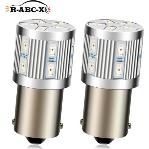 2pc 6V 12V 24V No-polar 1156 P21W BA15S BAU15S PY21W 17 smd 5630 LED car Lights motor boat turn signal Backup lamps white 450lm